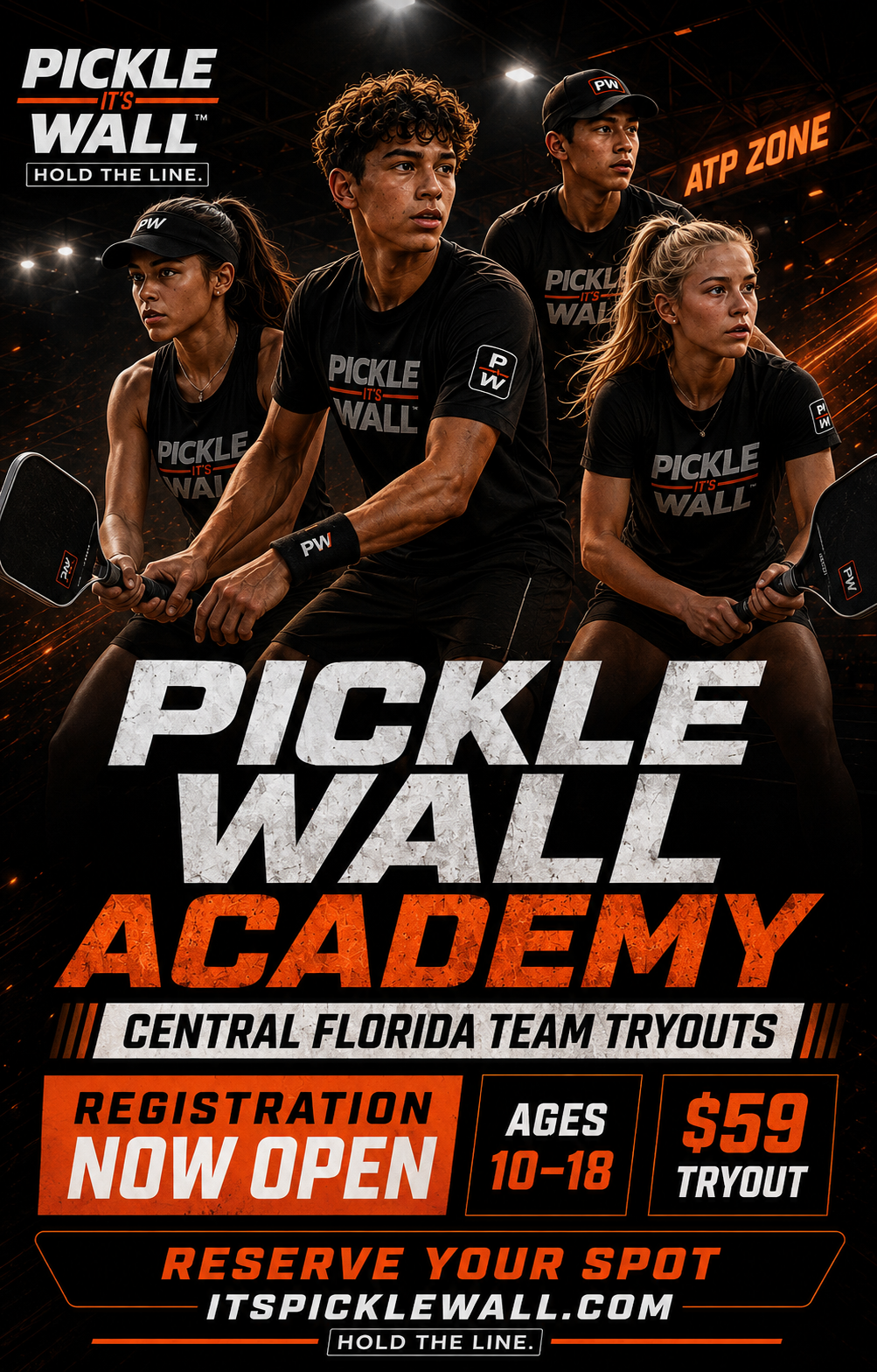 Pickle Wall Academy Central Florida team tryouts for athletes ages 10 to 18